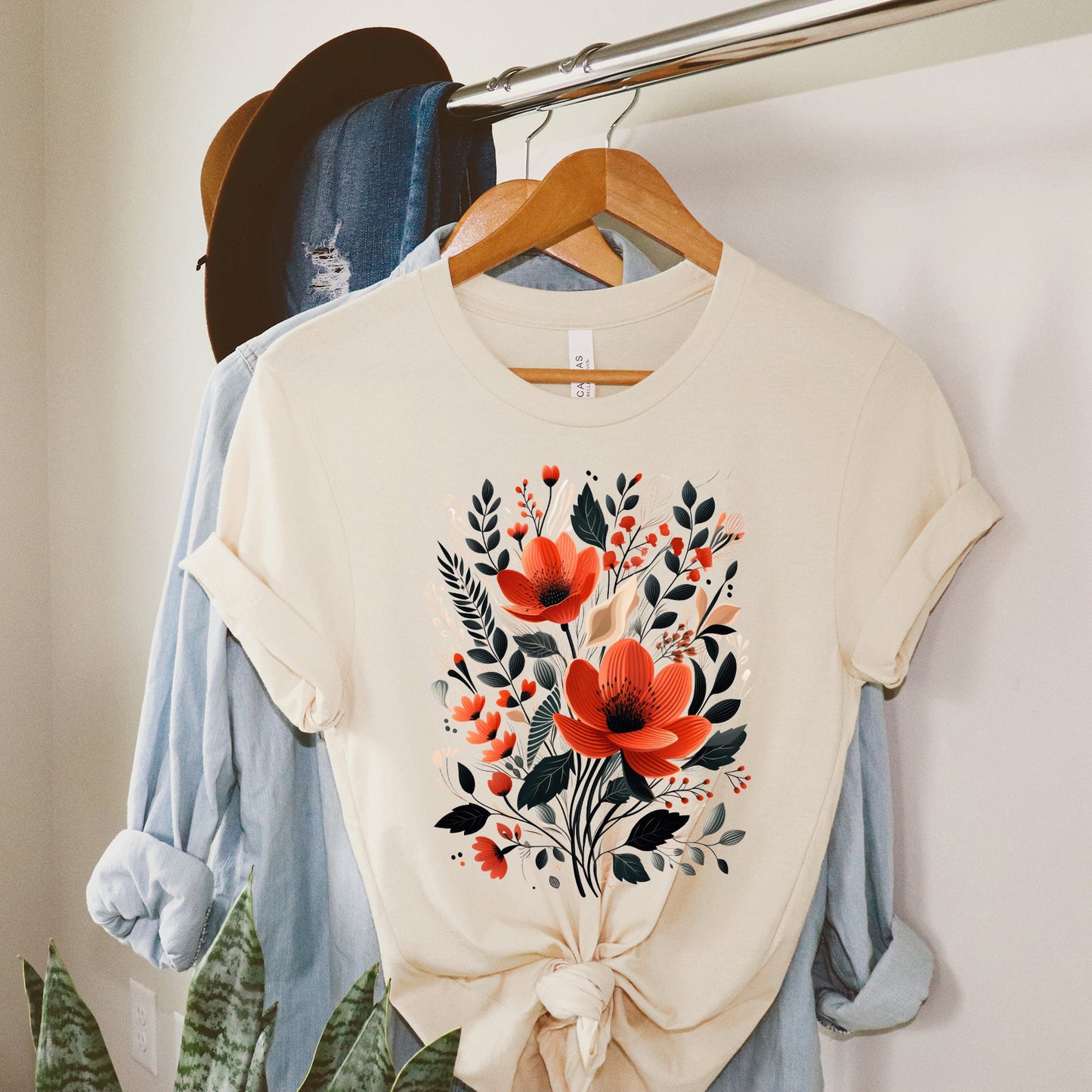 Rustic Flowers | Short Sleeve Crew Neck