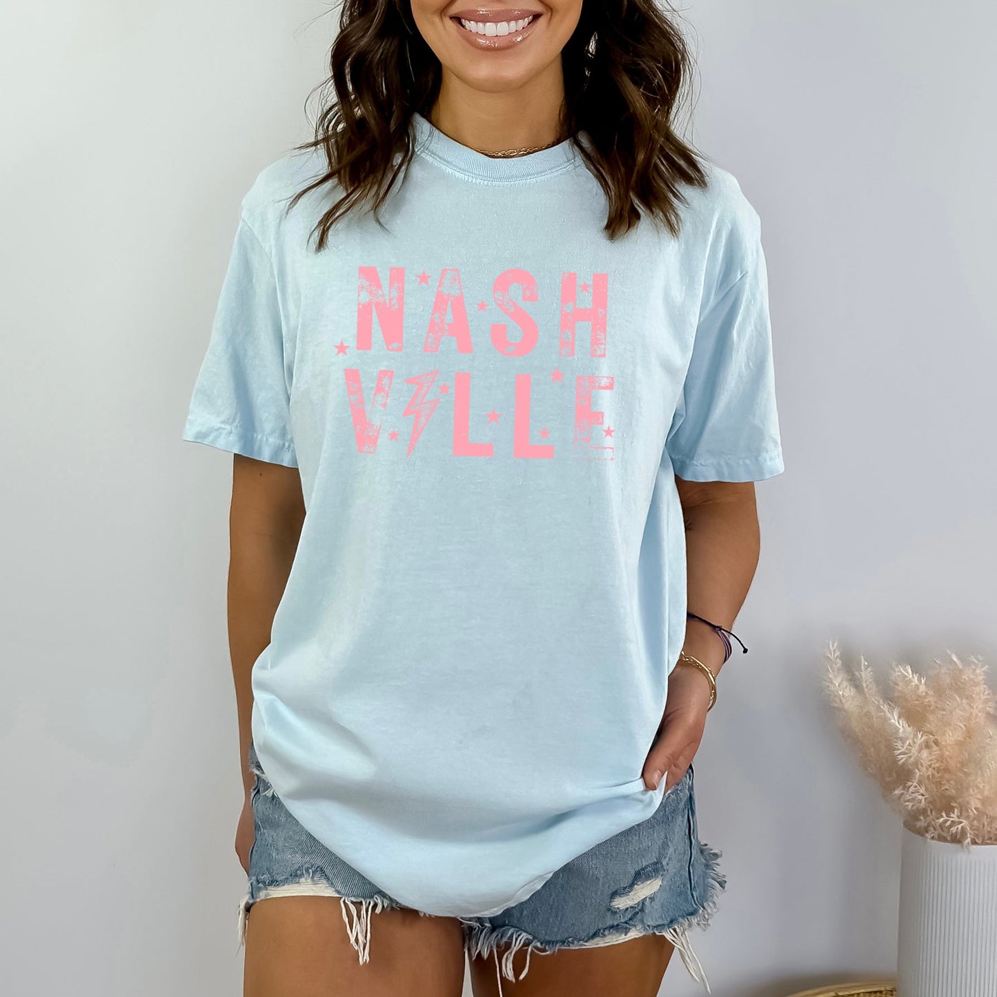 Pink Nashville | Garment Dyed Short Sleeve Tee