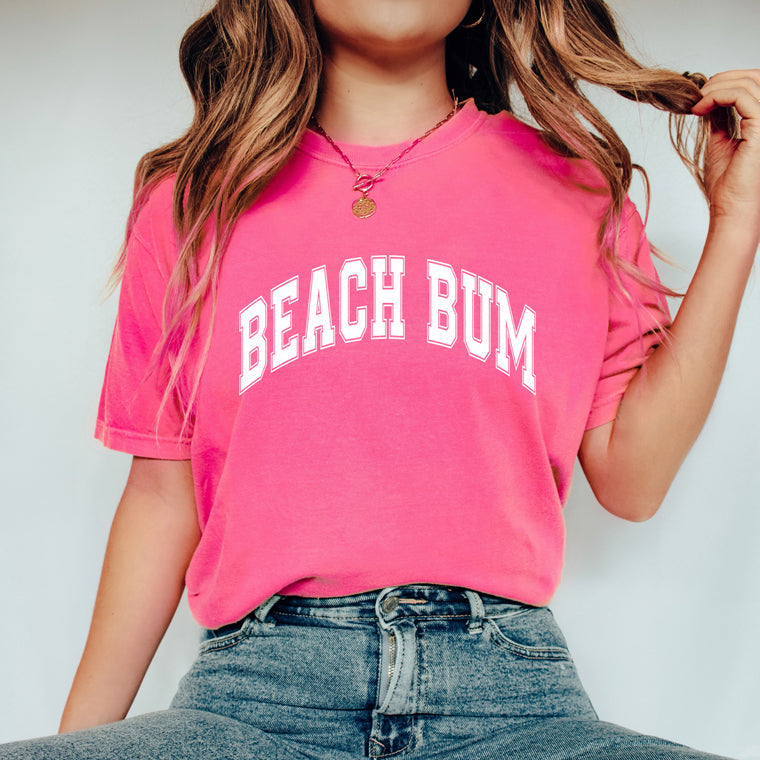 Varsity Beach Bum | Garment Dyed Short Sleeve Tee