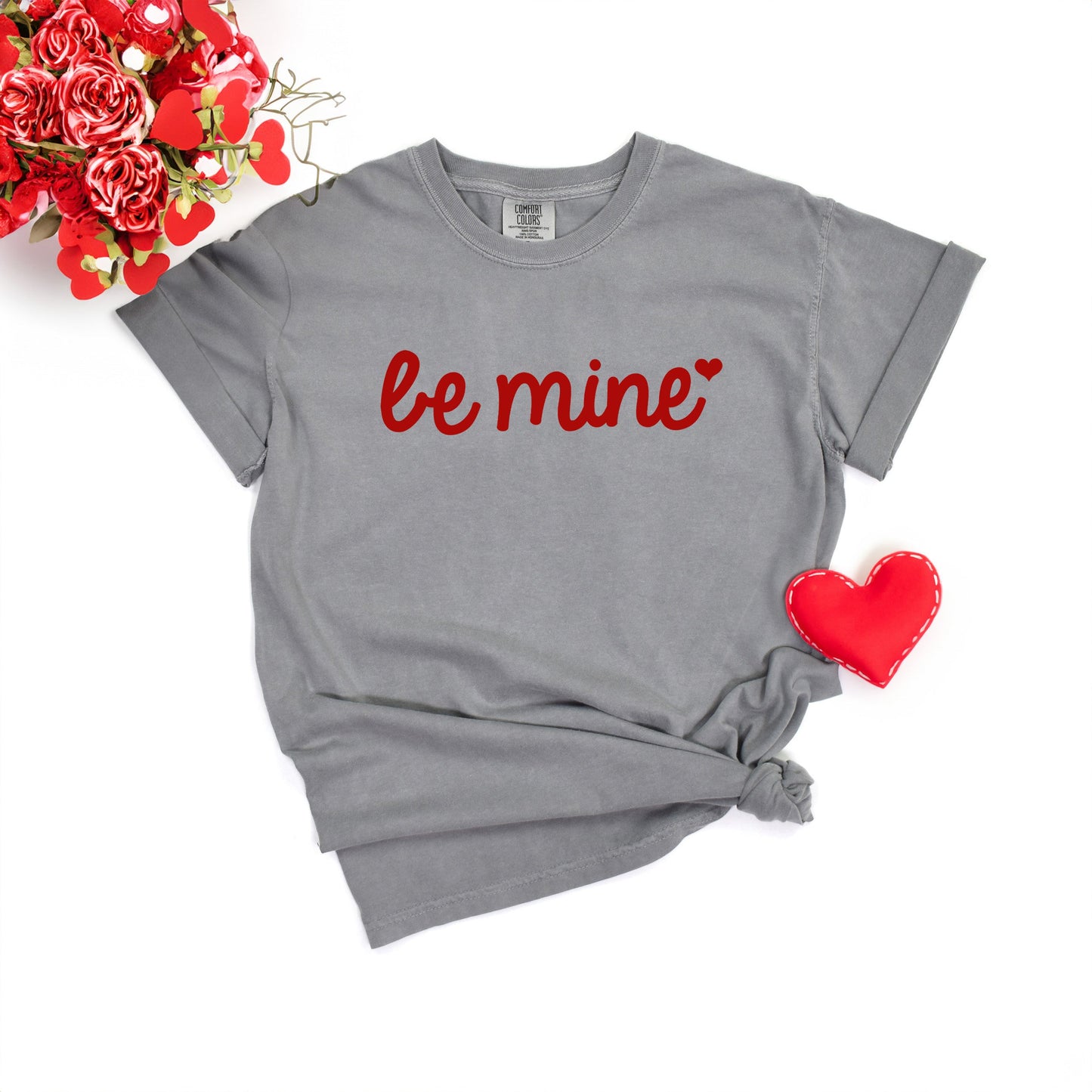 Be Mine Cursive Heart | Garment Dyed Tee