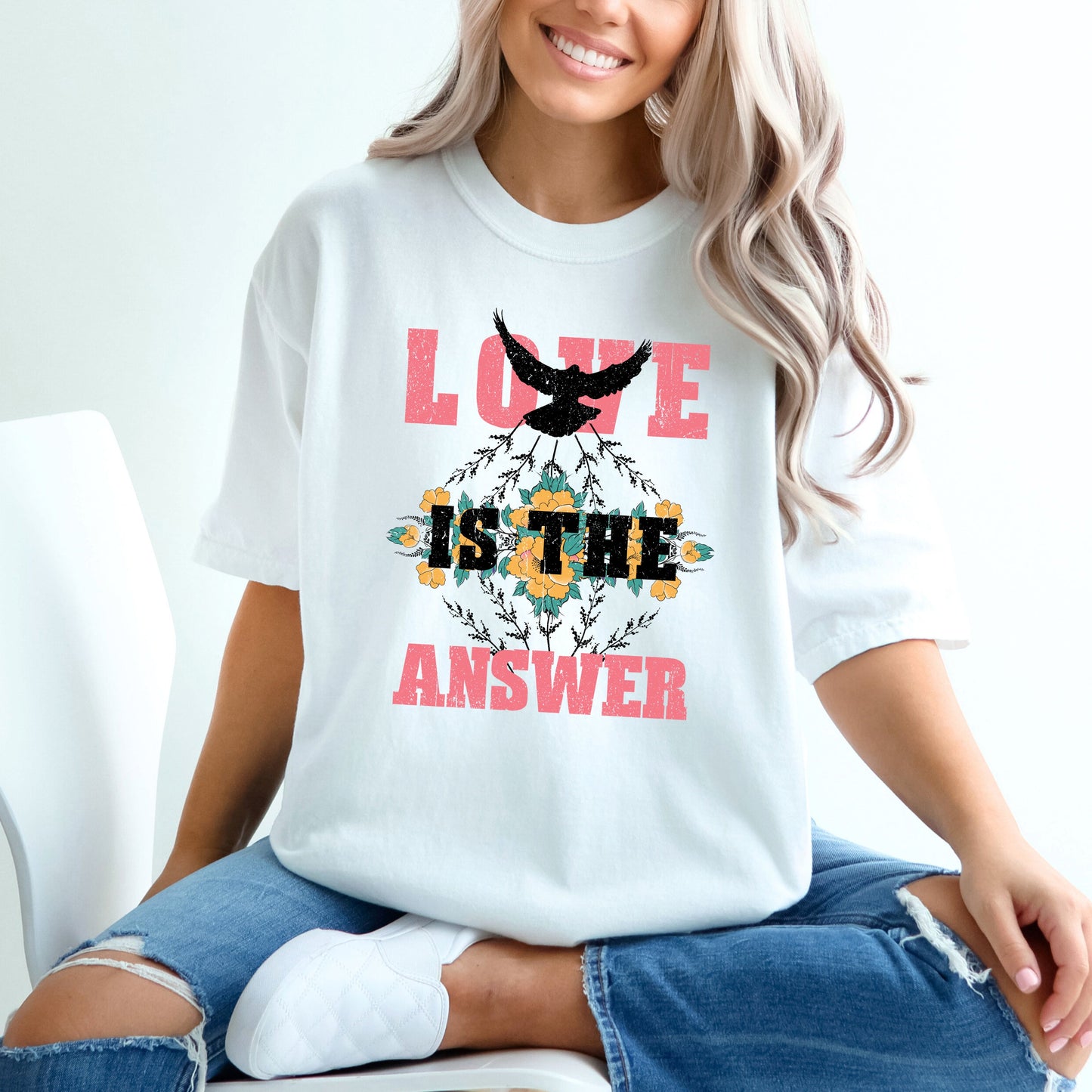 Love Is The Answer | Garment Dyed Tee