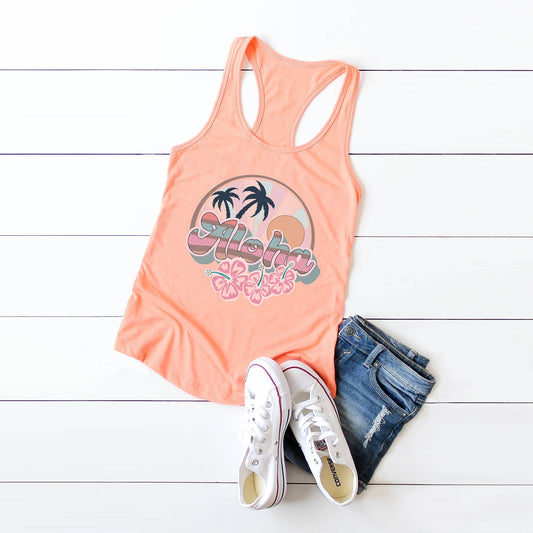 Retro Aloha | Racerback Tank