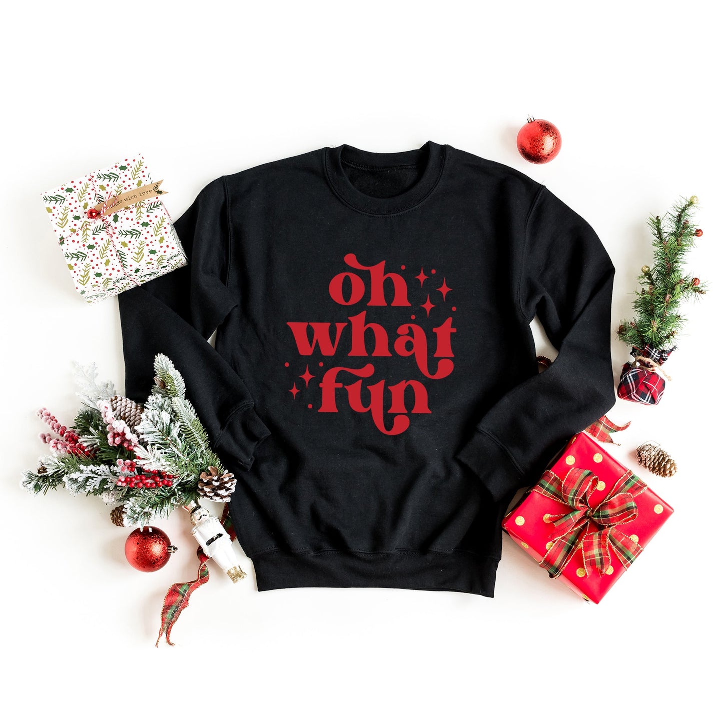 Whimsical Oh What Fun | Sweatshirt