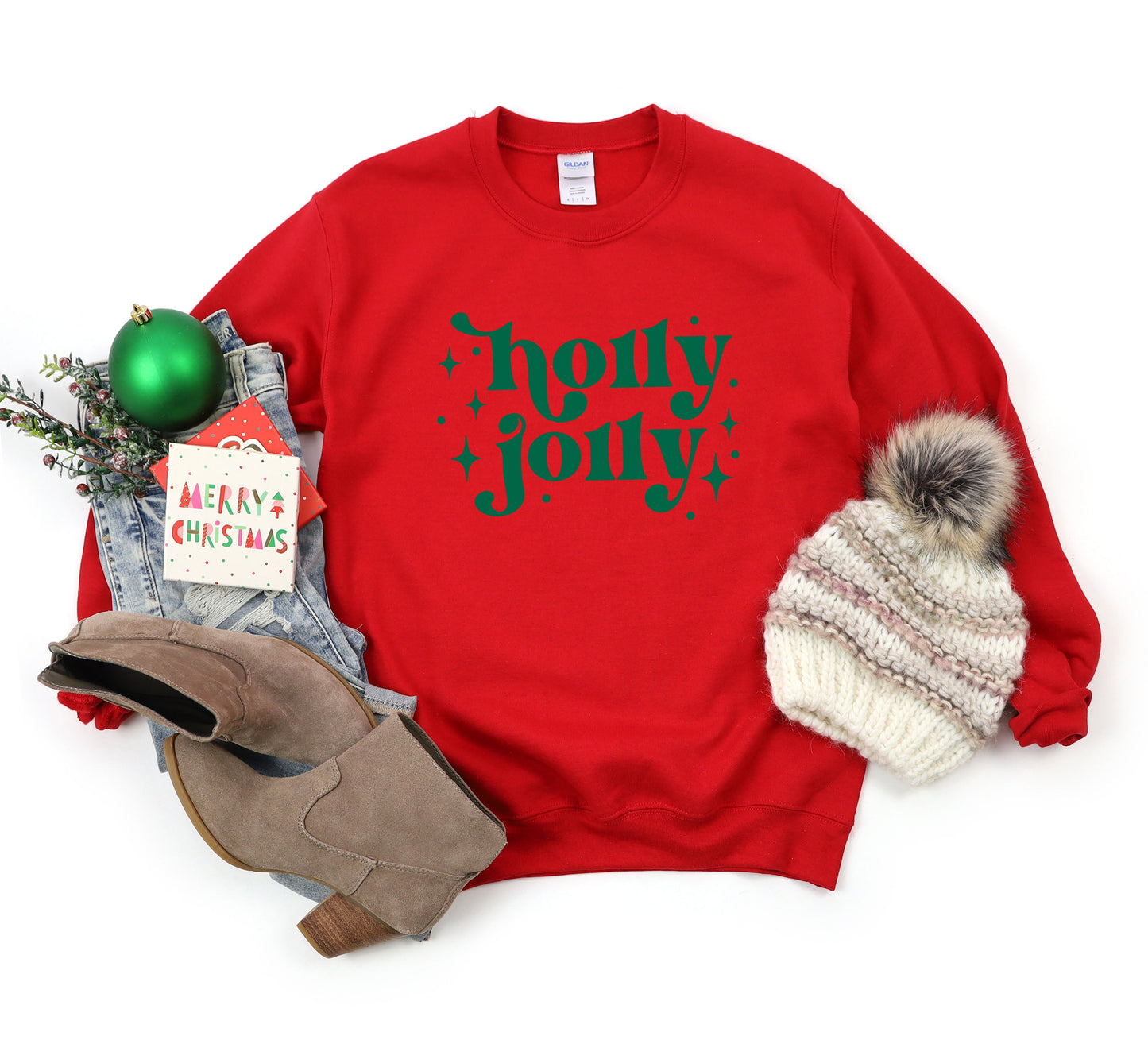 Whimsical Holly Jolly | Sweatshirt