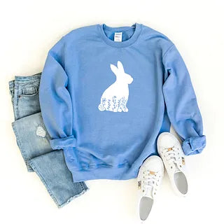 Bunny With Flowers | Sweatshirt