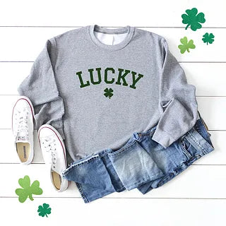 Lucky Varsity Clover | Sweatshirt