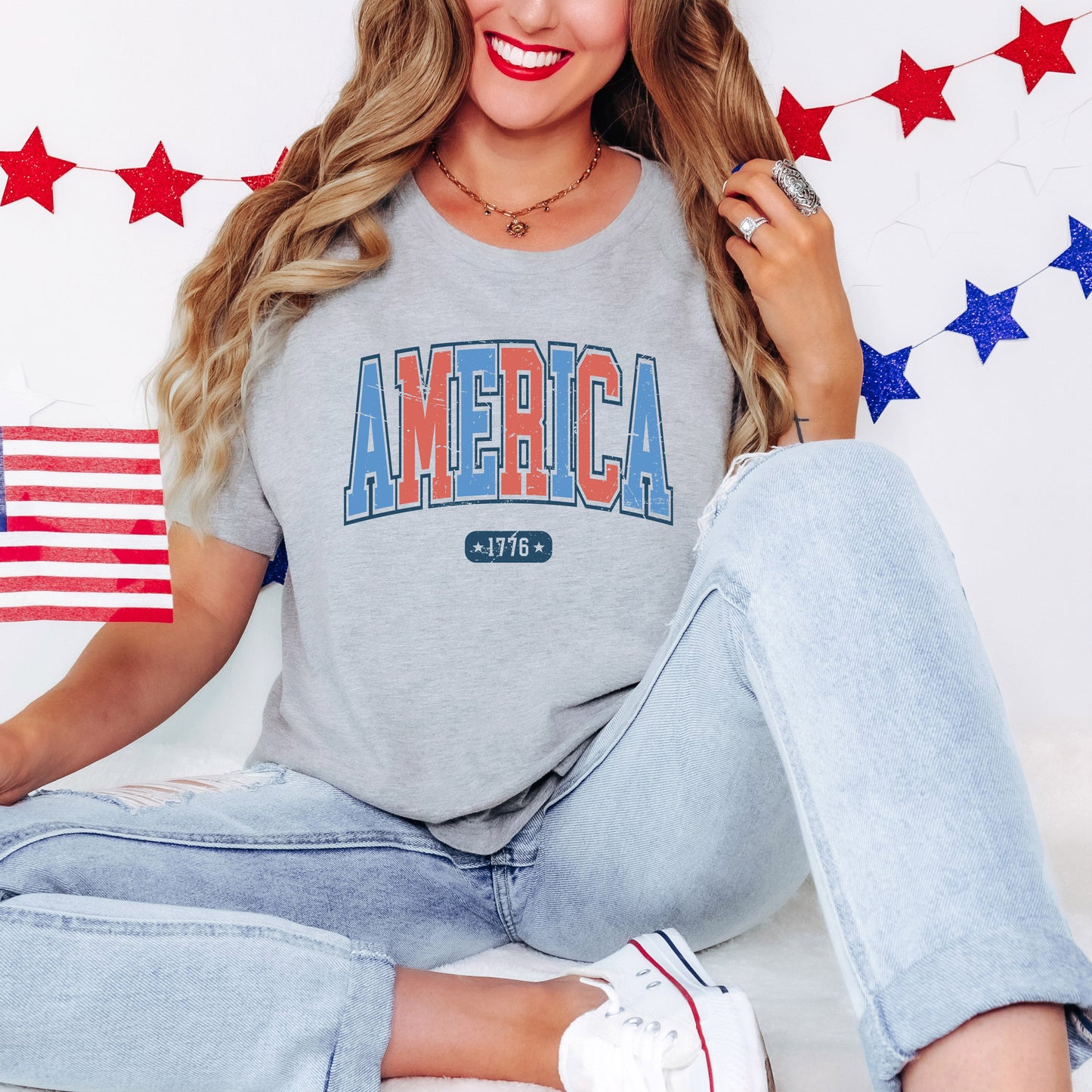 America 1776 Varsity | Short Sleeve Graphic Tee