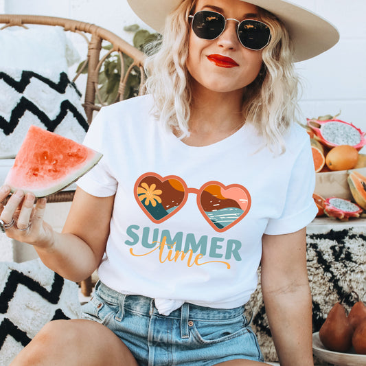 Boho Summer Time Sunglasses | Short Sleeve Graphic Tee