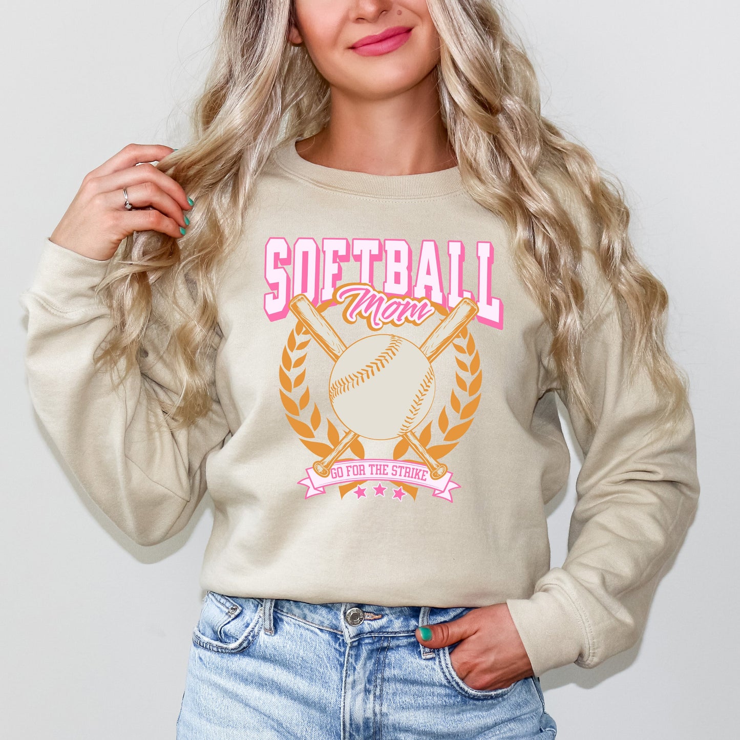 Softball Mom Crossed Bats | Sweatshirt
