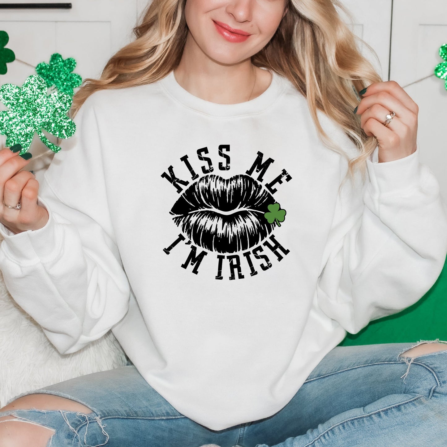 Kiss Me Irish Lips | Sweatshirt