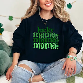 Lucky Mama Clovers Stacked | Sweatshirt