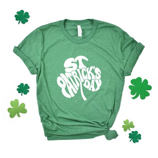 St. Patrick's Day Word Shamrock | Short Sleeve Graphic Tee