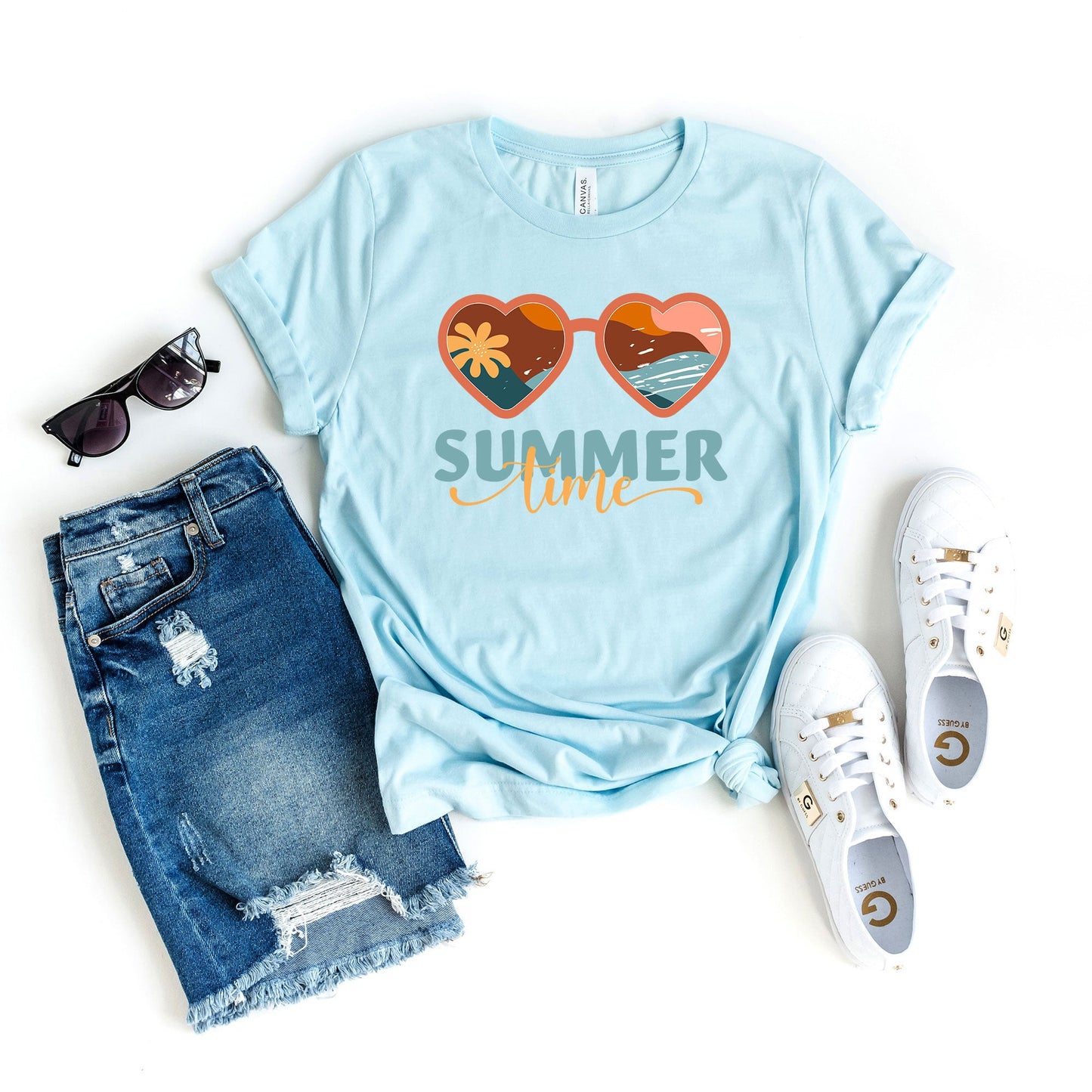 Boho Summer Time Sunglasses | Short Sleeve Graphic Tee