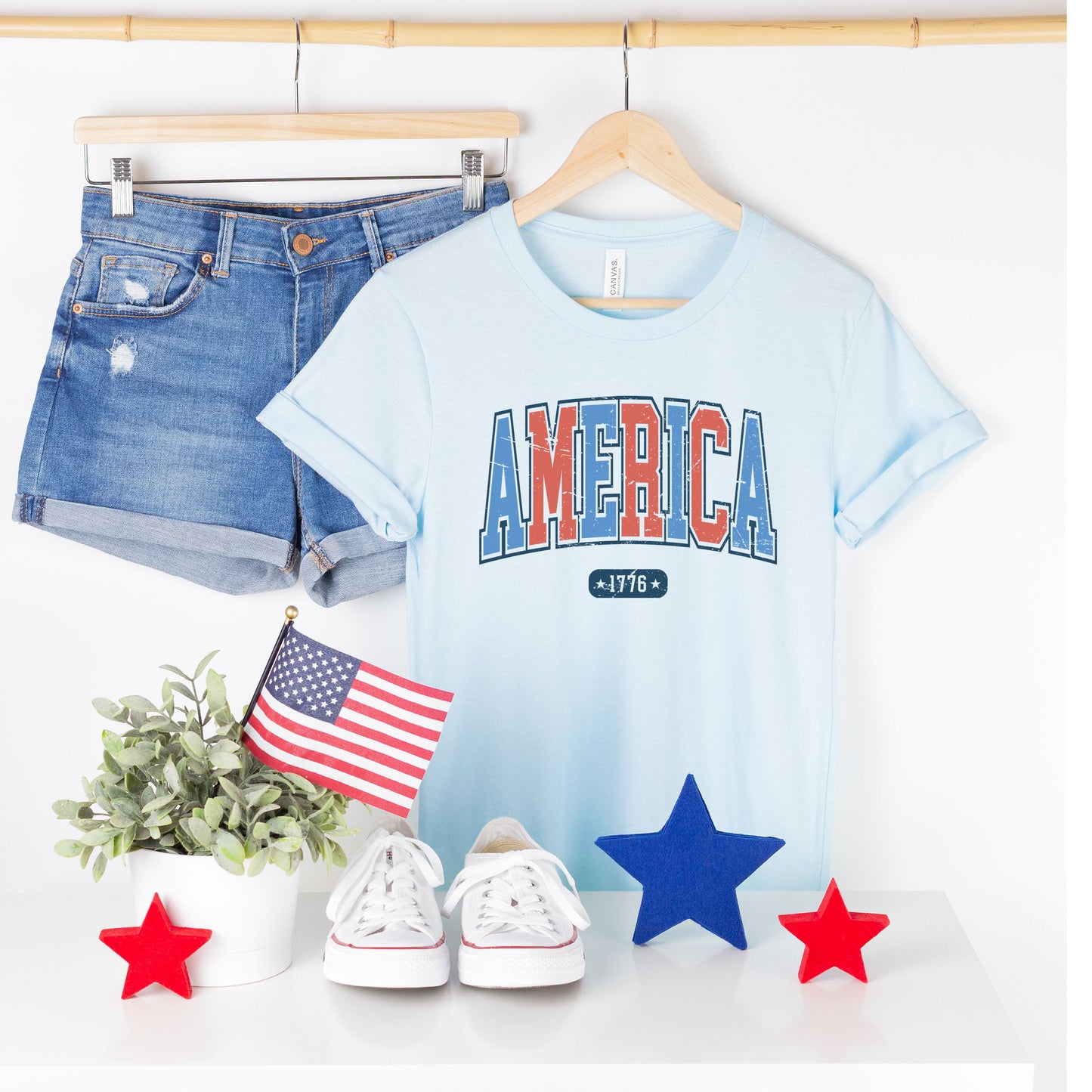 America 1776 Varsity | Short Sleeve Graphic Tee