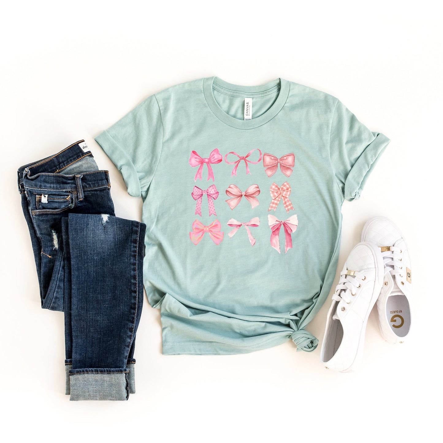 Coquette Pink Bow Chart | Short Sleeve Graphic Tee