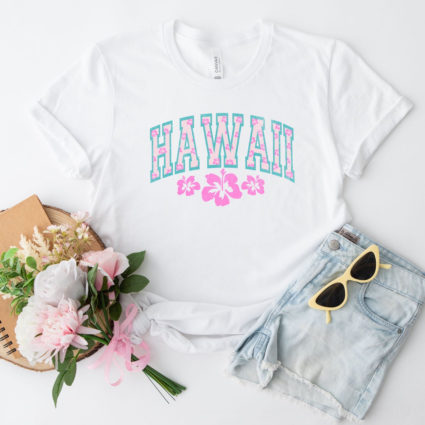 Hawaii Varsity Grunge | Short Sleeve Crewneck