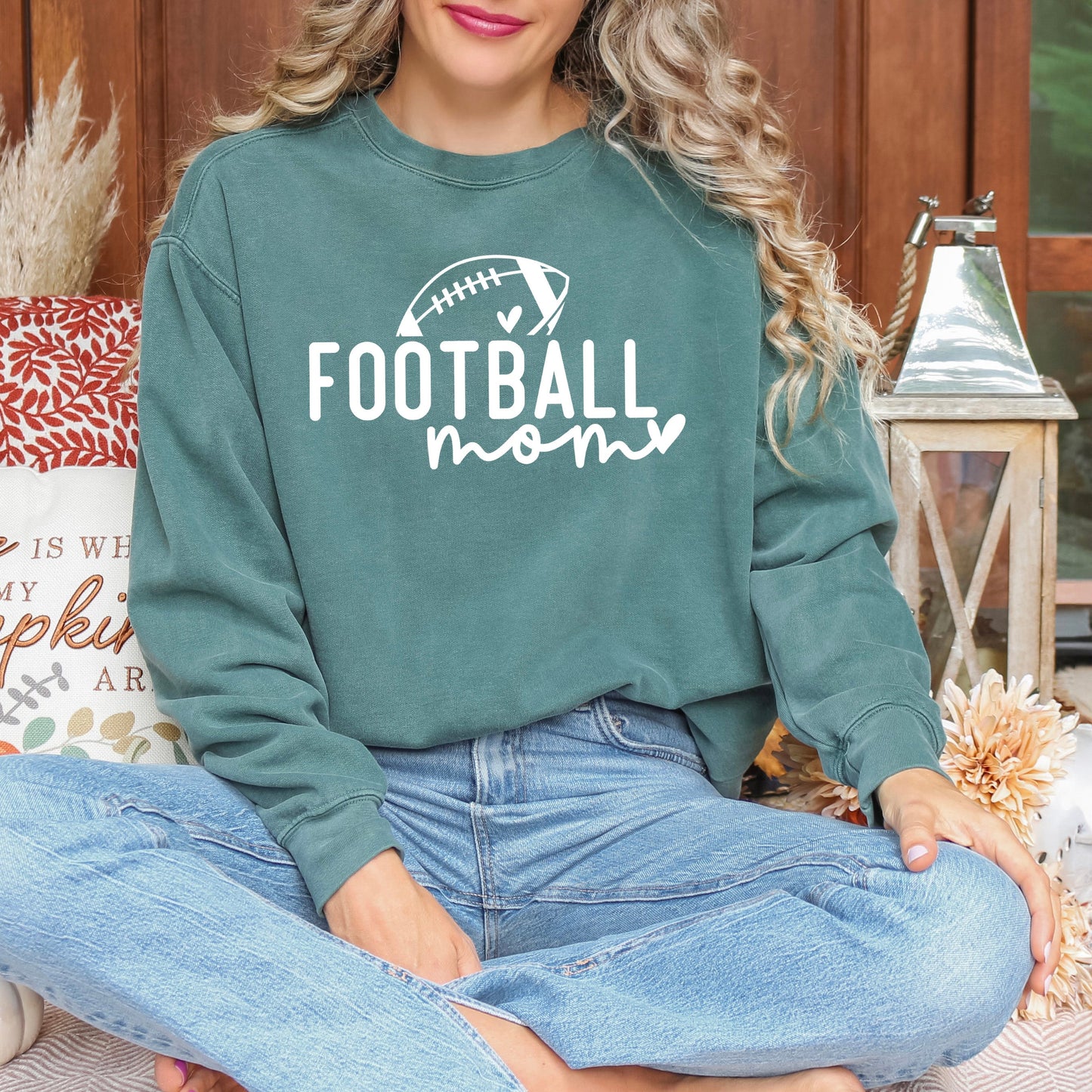 Football Mom Ball | Garment Dyed Sweatshirt