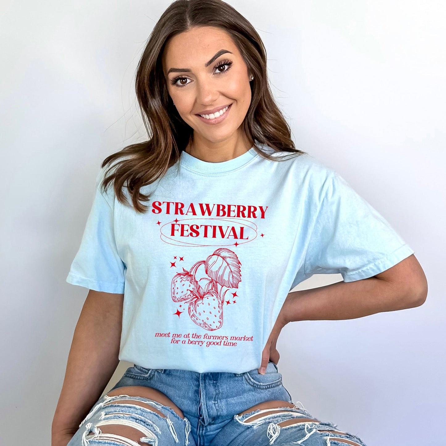 Strawberry Festival | Garment Dyed Short Sleeve Tee