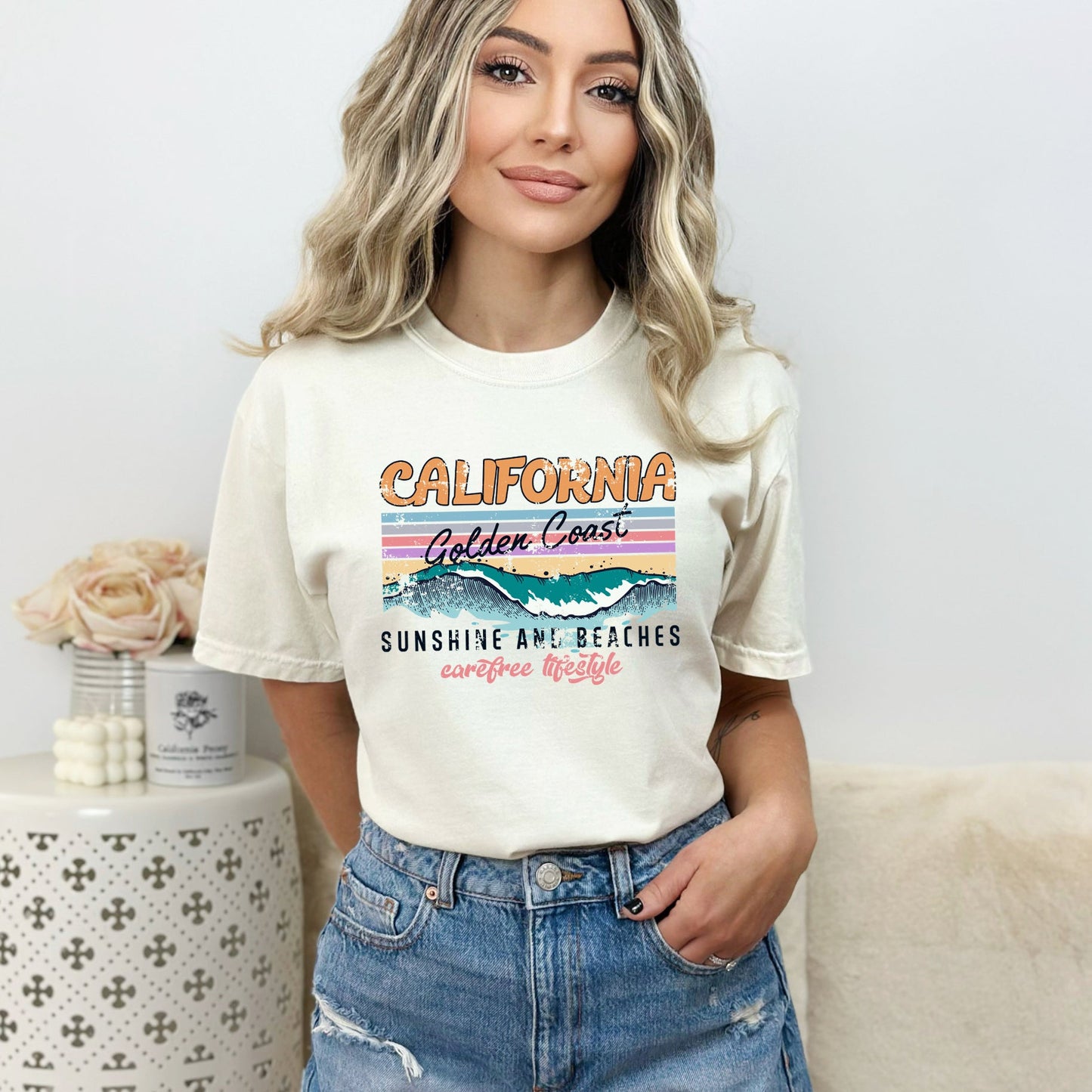 California Golden Coast | Garment Dyed Short Sleeve Tee