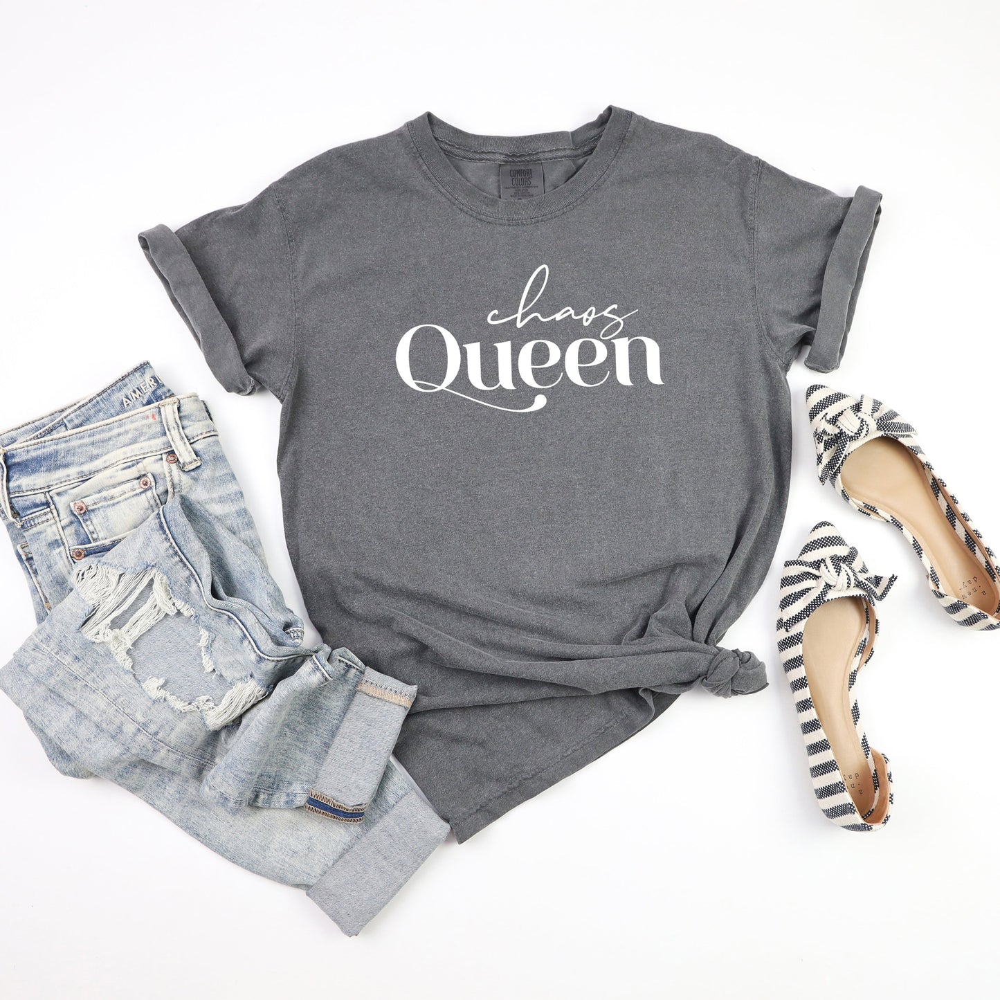 Chaos Queen | Garment Dyed Short Sleeve Tee