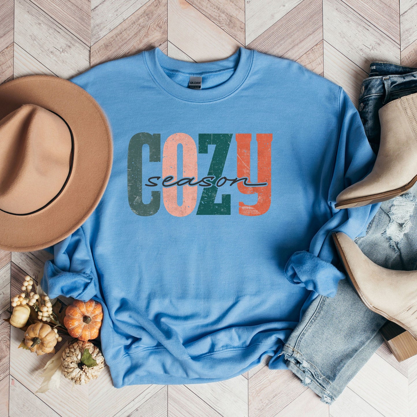 Retro Cozy Season Colorful | Sweatshirt