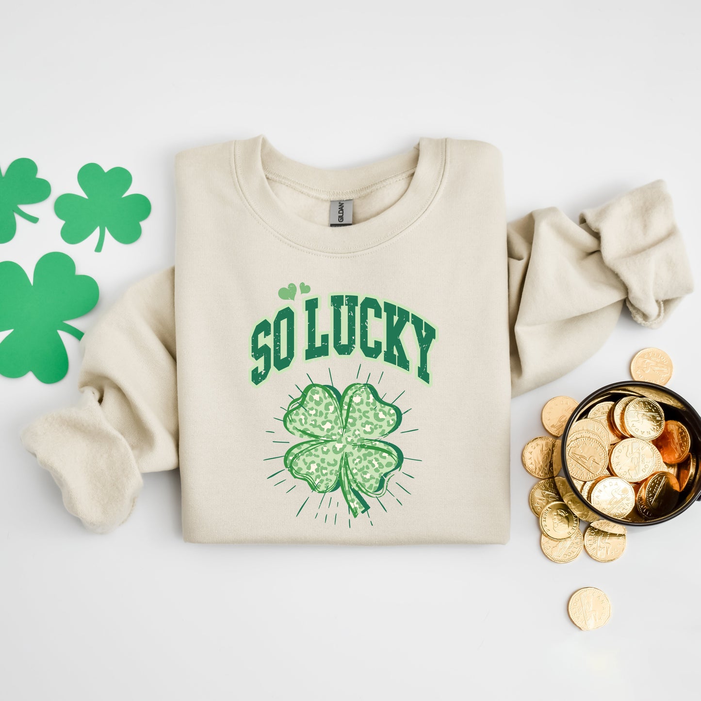 So Lucky Cheetah Shamrock | Sweatshirt