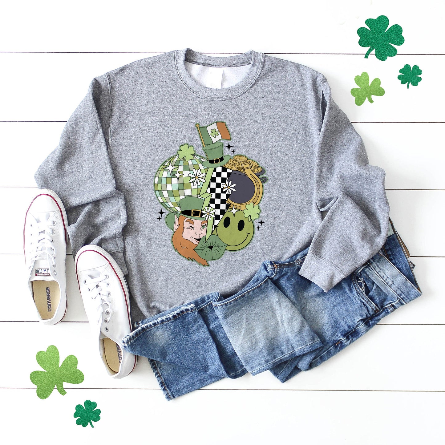 St. Patrick's Retro Collage| Sweatshirt