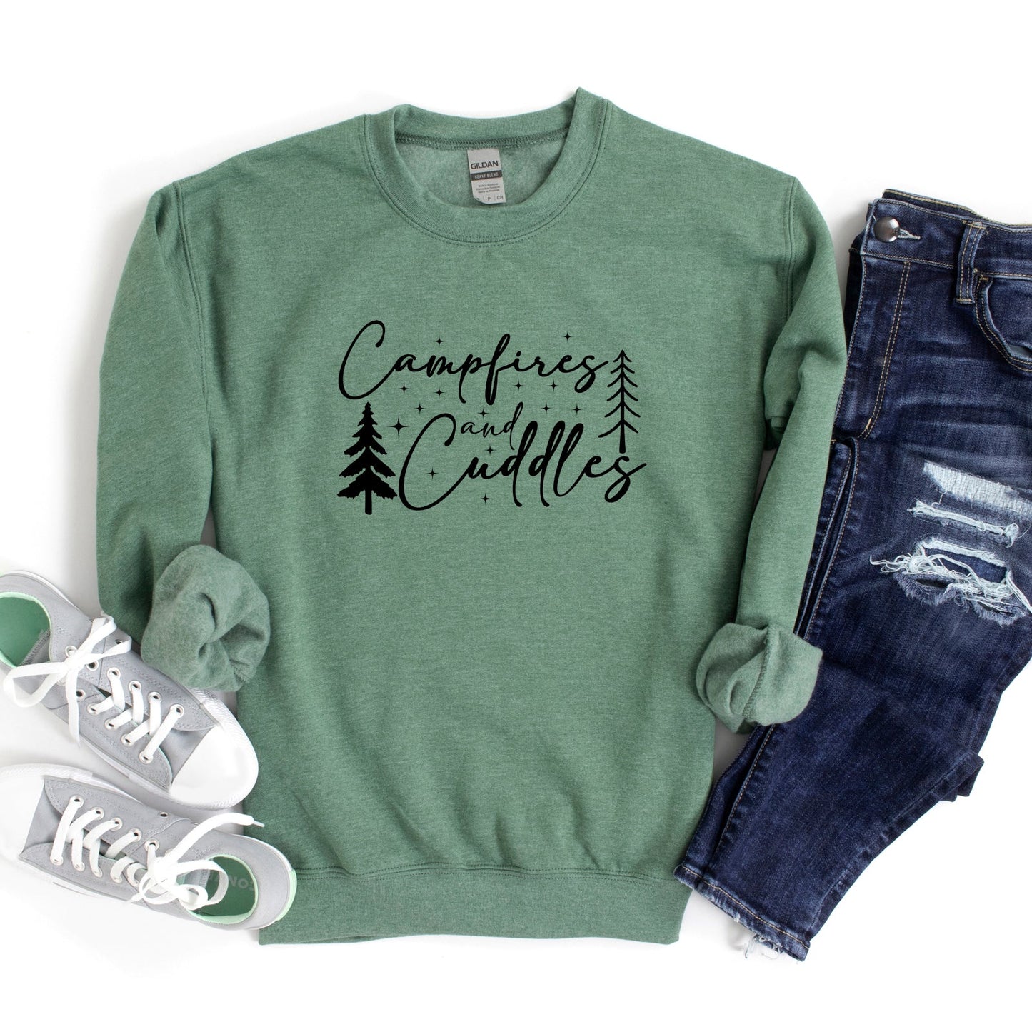 Campfires And Cuddles Script | Sweatshirt