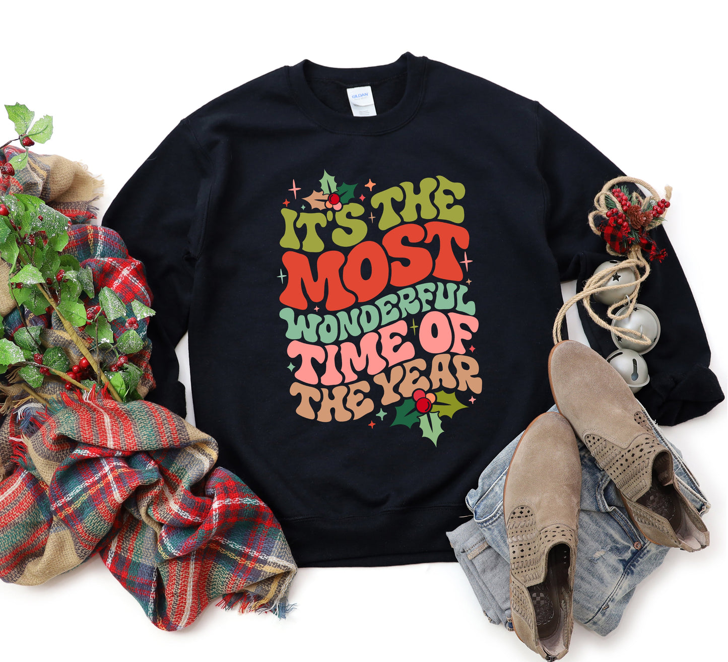 Most Wonderful Time Of The Year Holly | Sweatshirt