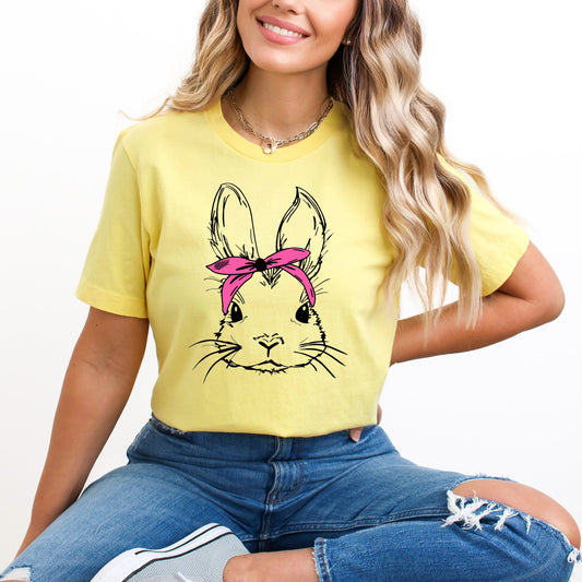 Bunny With Bandana | Short Sleeve Graphic Tee