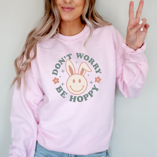 Be Hoppy Smiley Bunny | Sweatshirt