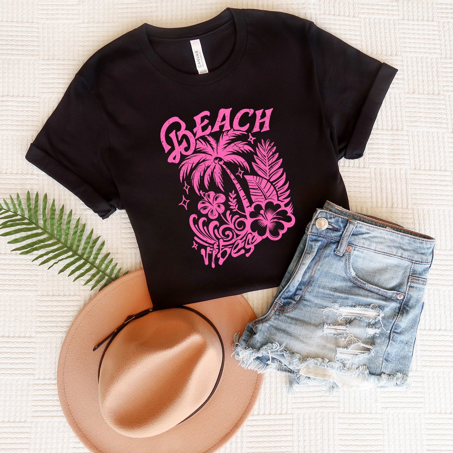 Beach Vibes Distressed | Short Sleeve Graphic Tee