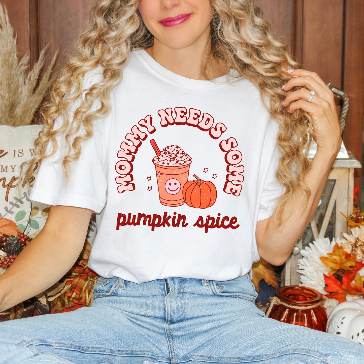 Retro Mommy Needs Some Pumpkin Spice | Garment Dyed Tee