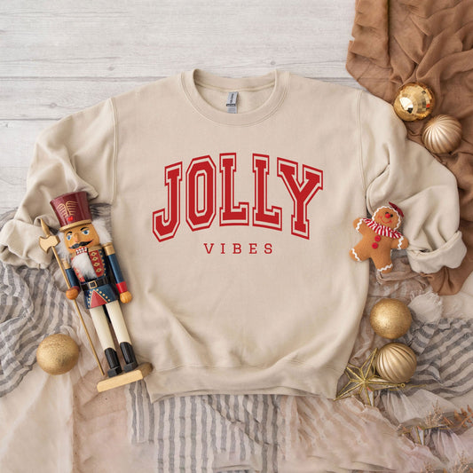 Jolly Vibes Varsity Thick Outline | Sweatshirt