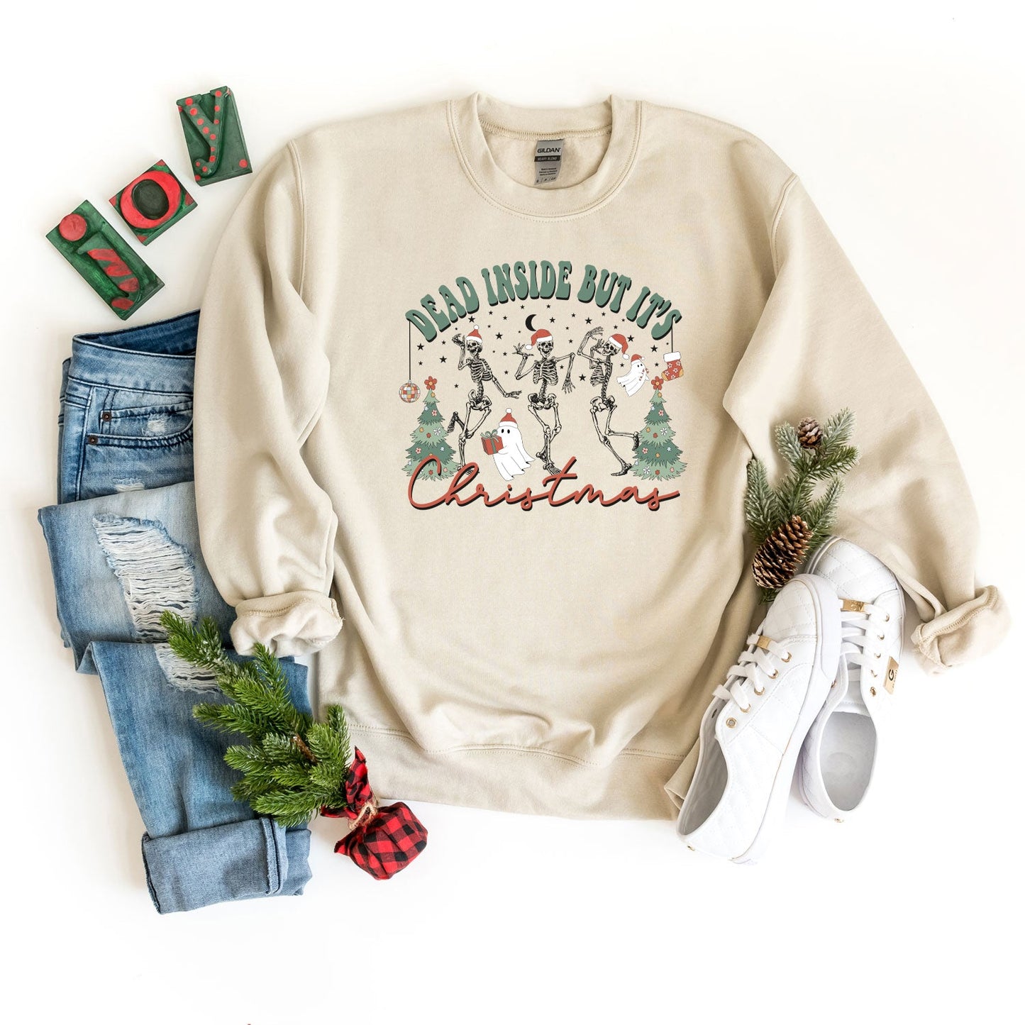 Dead Inside Christmas Skeleton  | Sweatshirt