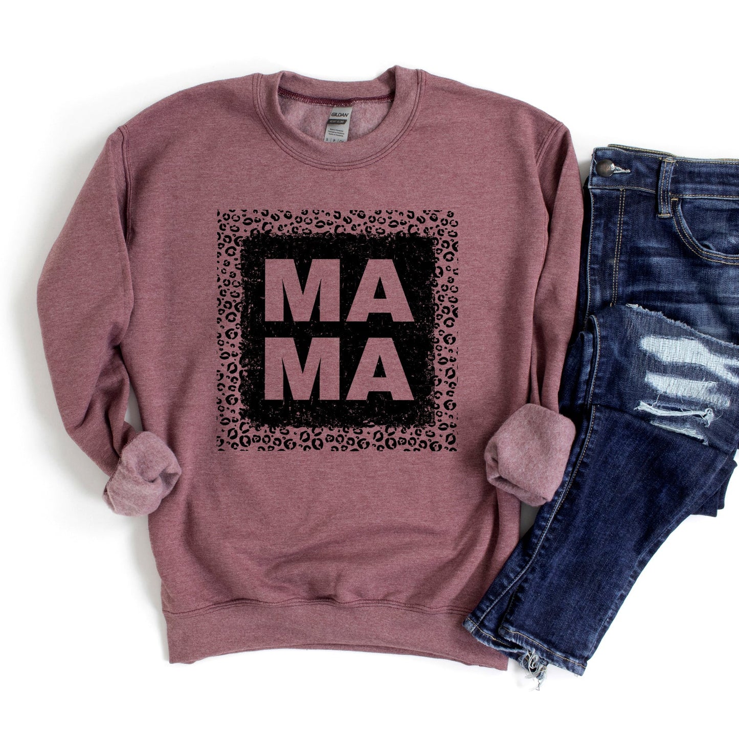 Leopard Mama Square | Sweatshirt