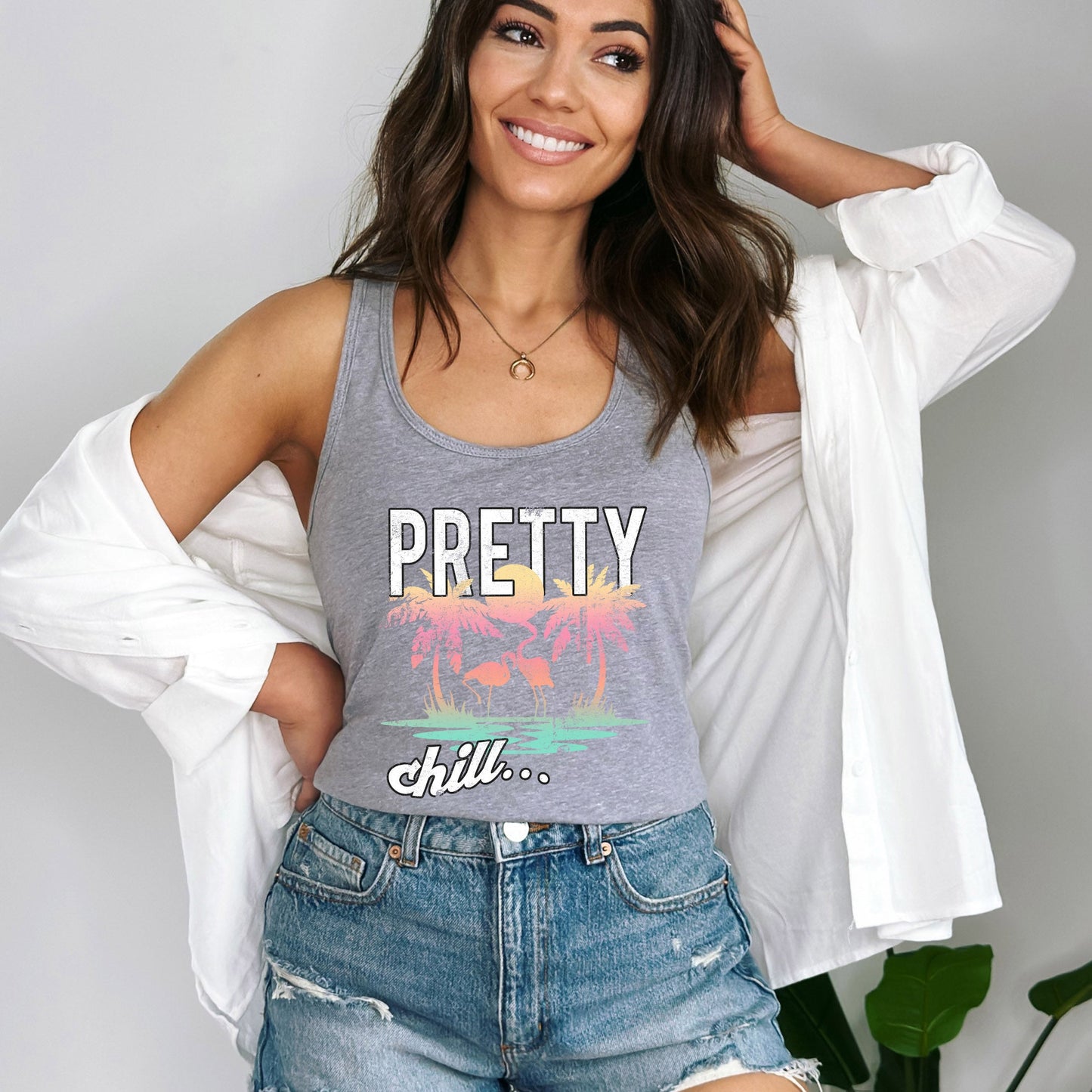 Pretty Chill Flamingo | Racerback Tank