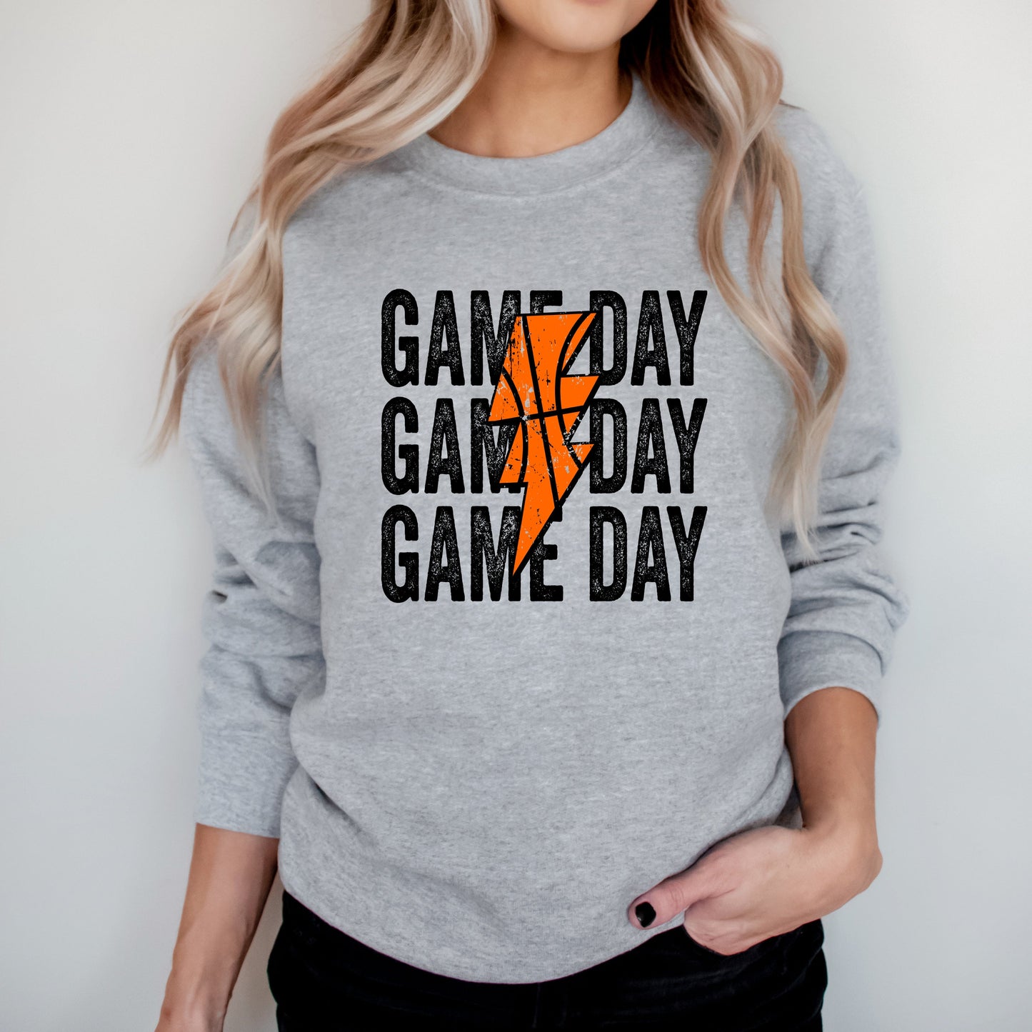 Game Day Stacked Lightning Bolt | Sweatshirt