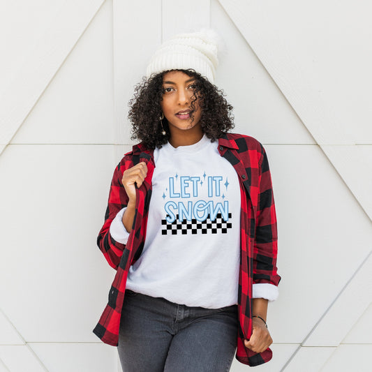 Let It Snow Checkered  | Sweatshirt