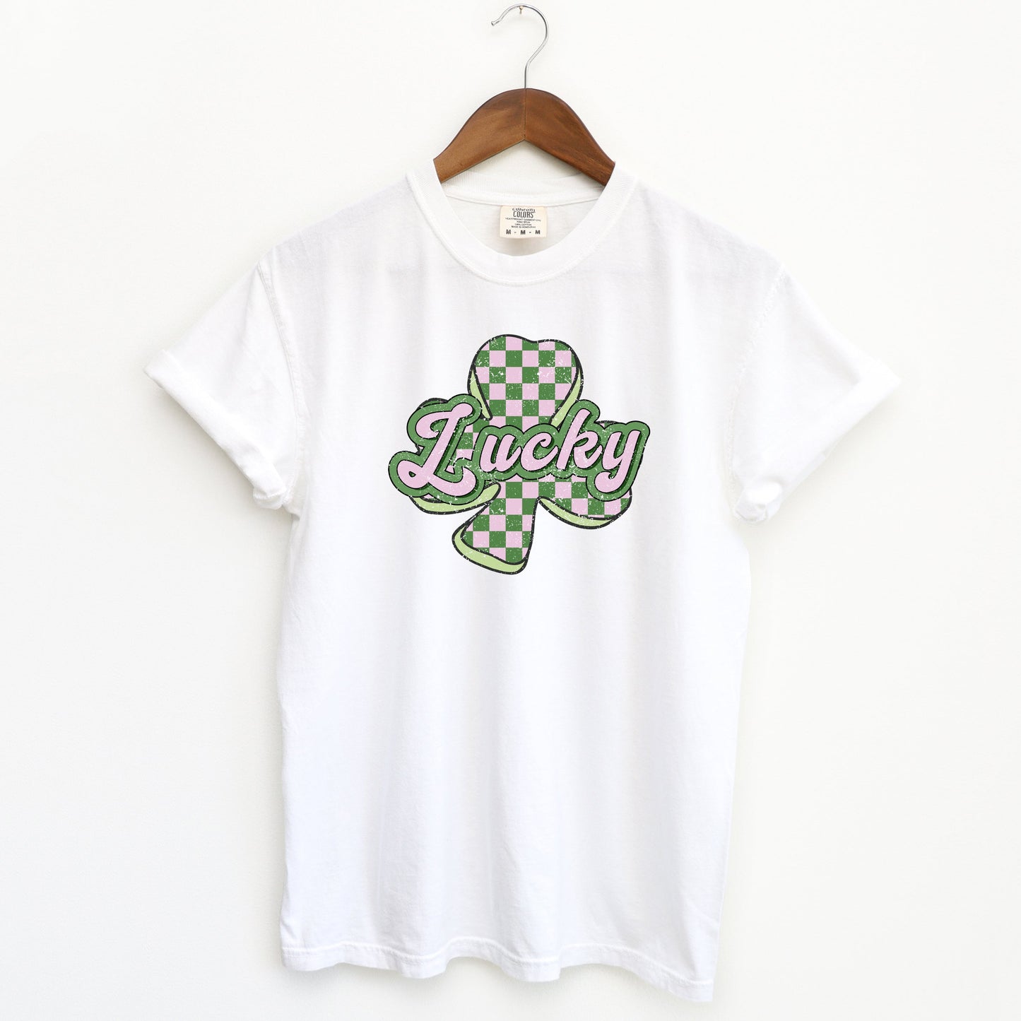 Lucky Checkered Grunge | Garment Dyed Tee