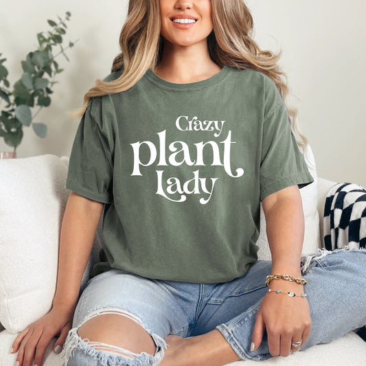 Crazy Plant Lady | Garment Dyed Short Sleeve Tee