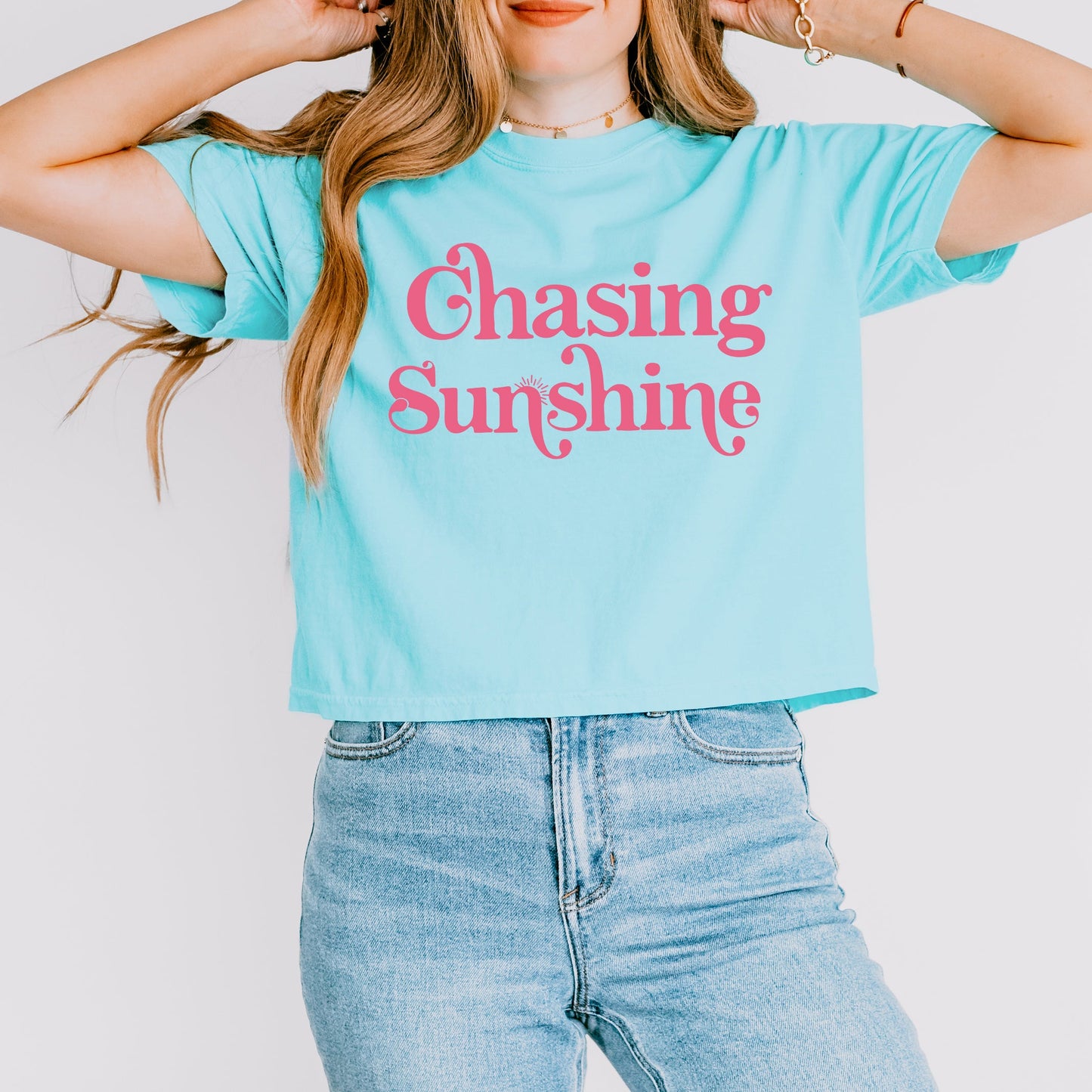 Chasing Sunshine | Relaxed Fit Cropped Tee