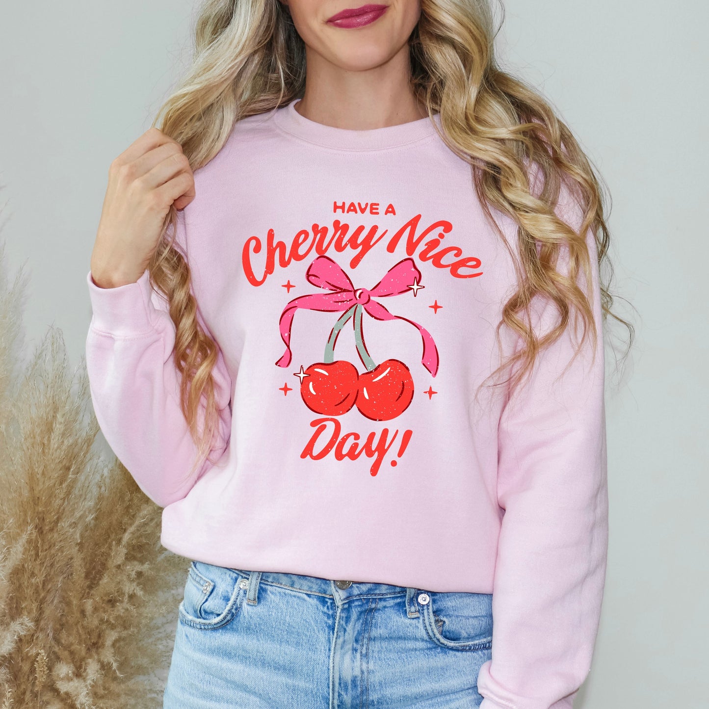 Coquette Cherry Nice Day | Sweatshirt