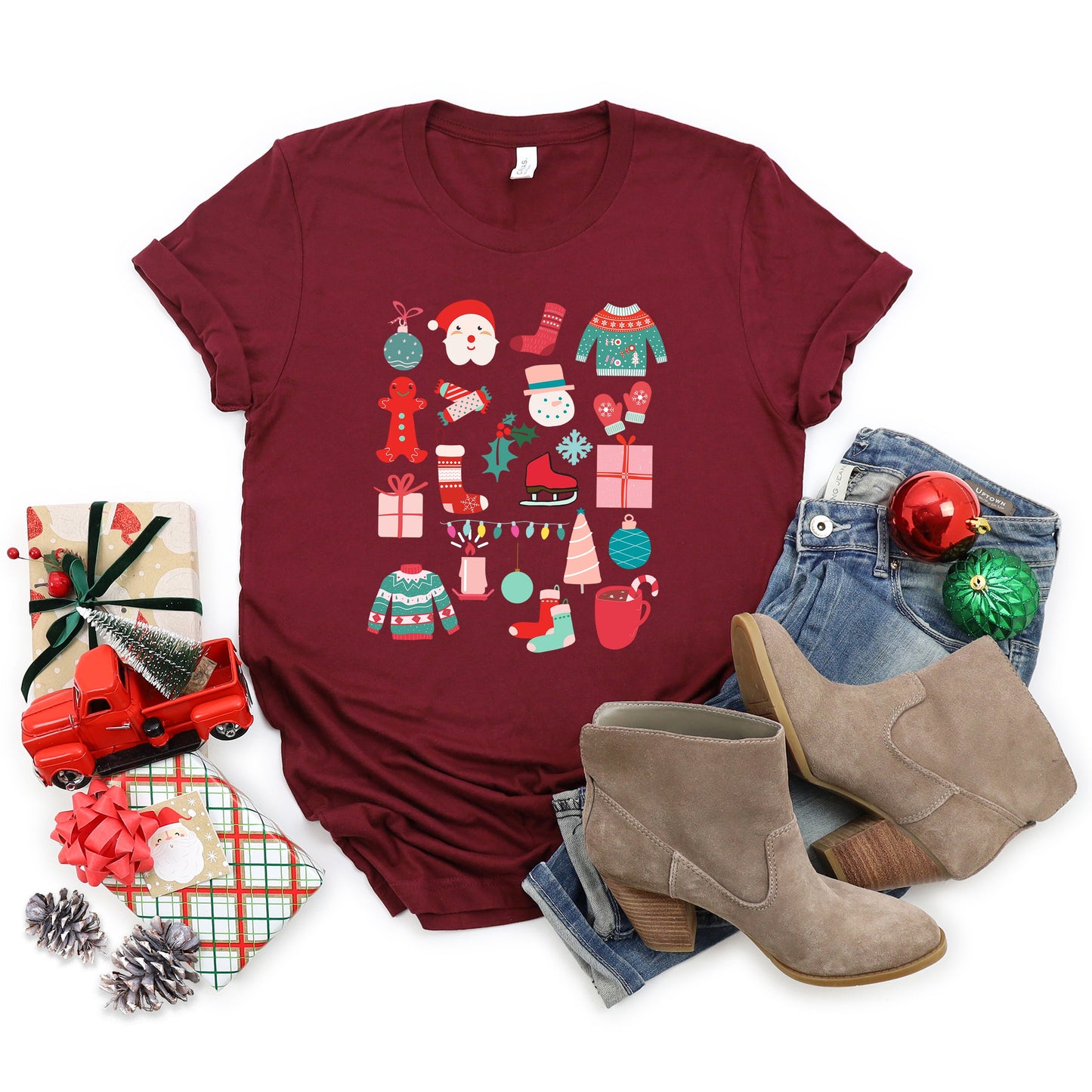 Boho Christmas Chart | Short Sleeve Crew Neck