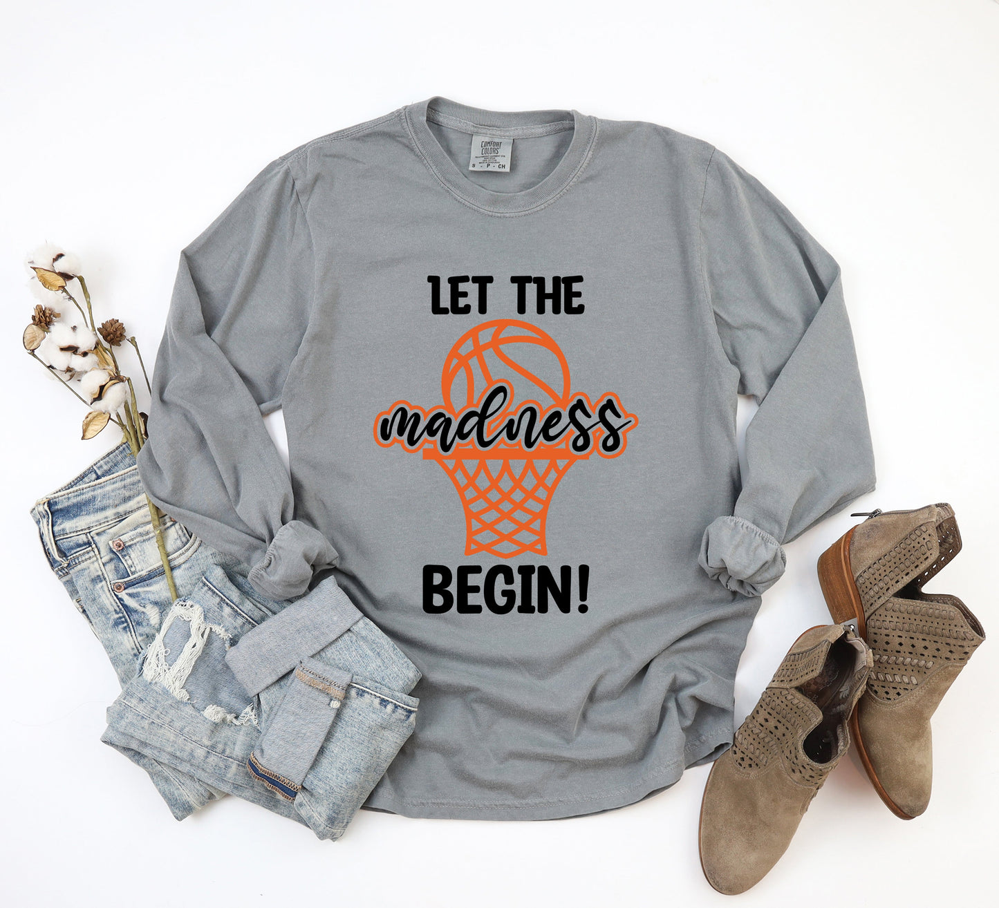 Basketball Madness Hoop | Garment Dyed Long Sleeve