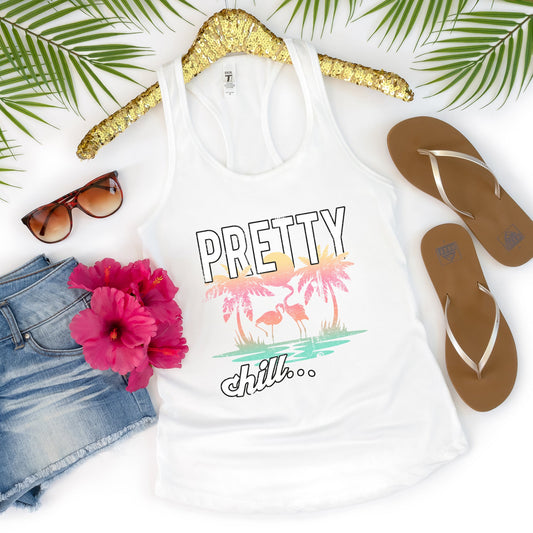 Pretty Chill Flamingo | Racerback Tank