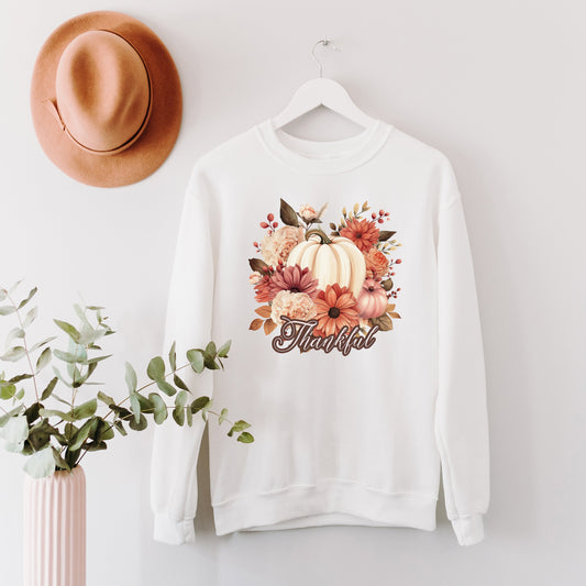 Thankful Pumpkin Floral | Sweatshirt