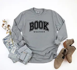 Book Weather Varsity | Garment Dyed Long Sleeve
