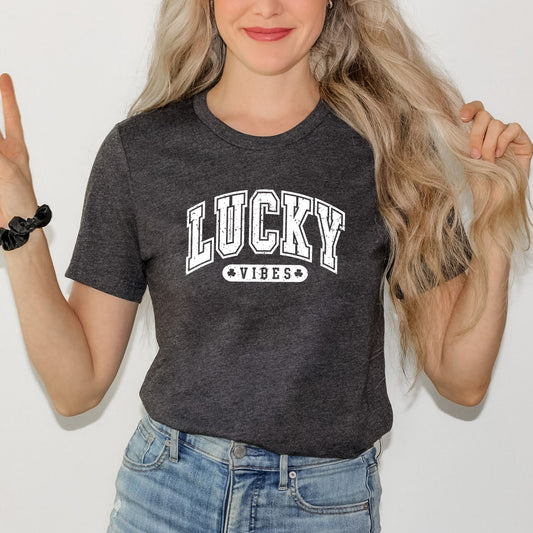 Lucky Vibes Distressed | Short Sleeve Graphic Tee