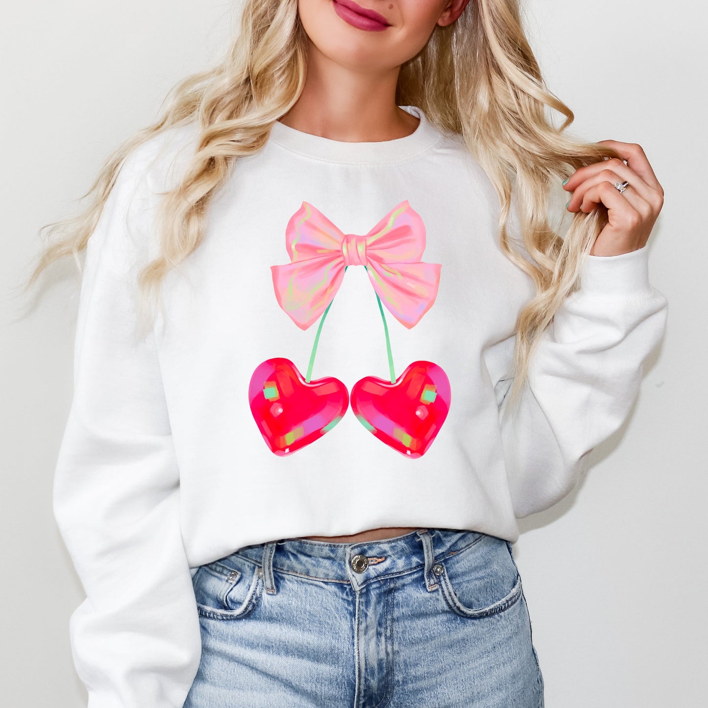 Heart Cherries Coquette | Sweatshirt